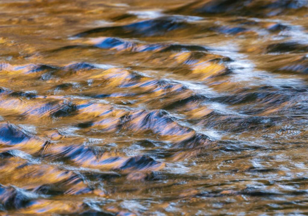 Color in water ripples